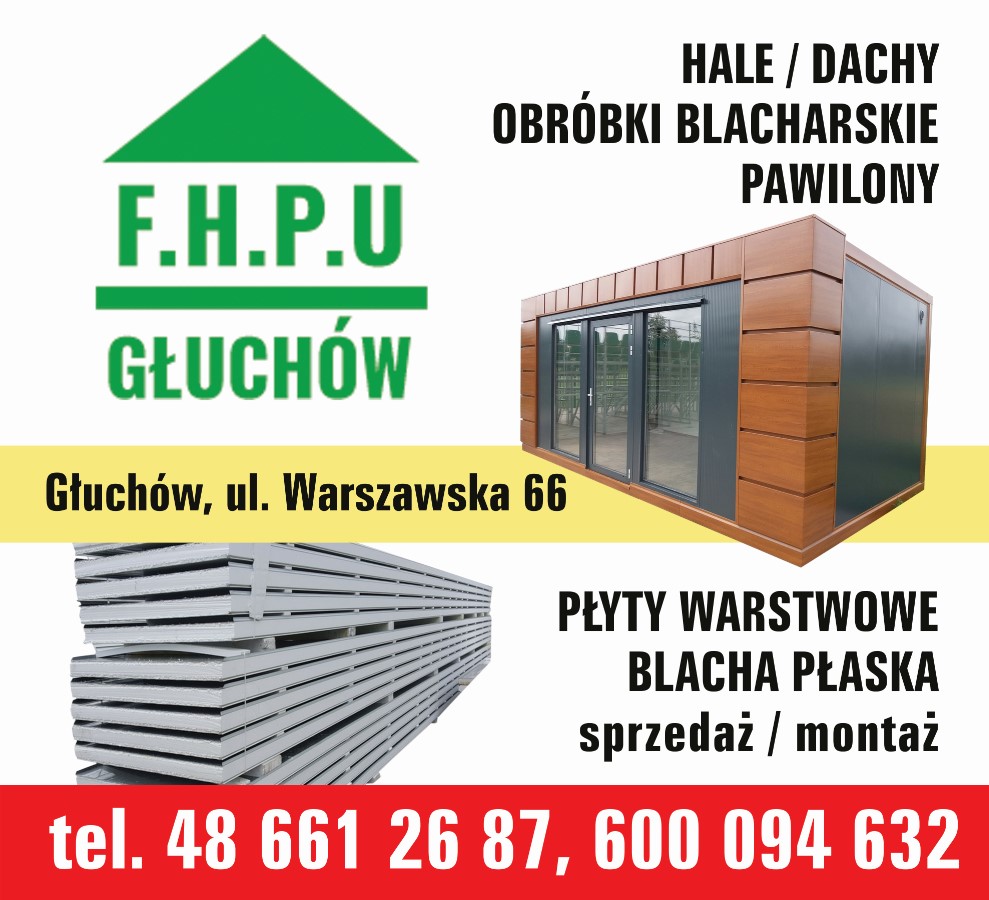 "FHPU GŁUCHÓW" - pawilon handlowy GRÓJEC pawilon handlowy GRÓJEC